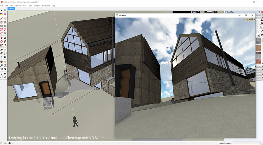 Współpraca SketchUp i VR Sketch (źródło: Studio de.materia)